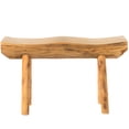 thumbnail image 3 of Banc d'Appoint en Bois Sculpté Rustique Bord Naturel pour Entrée, 3 of 6