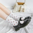 thumbnail image 6 of YooGuoGuo 5 Pack Cute Floral Patterned Ruffle Cotton Ankle Socks Cottagecore Breathable Crew Socks Fairy Grunge Preppy Socks, 6 of 7