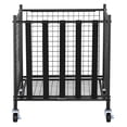 thumbnail image 7 of Rolling Sports Ball Storage Cart, Lockable Basketball Cage with Elastic St, 7 of 7