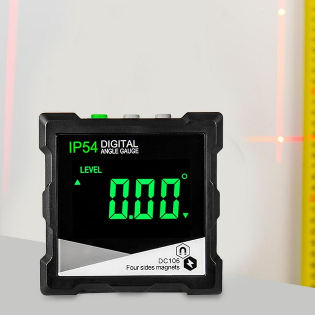 DYNWAVECA Digital Inclinometer Electronic Level Portable Clear Display Accessories Digital Angle Gauge Measuring Tool for Construction Green