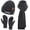 Dark Gray-1, variant on FZ FANTASTIC ZONE Mens Womens Winter Beanie Hat Long Neck Scarf Touchscreen Gloves Set with Warm Fleece Lined Cap Gifts for Men Women Cold Day