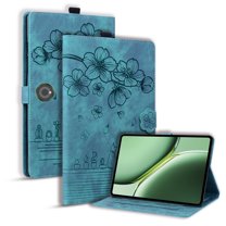 XYX Case for OnePlus Pad Pro 12.1 inch 2024 Released, Cherry Blossom Cat PU Leather Folio Stand Magnetic Shockproof Protective Cover (Green)