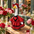thumbnail image 6 of Qwtwty Porch Goose St Valentine's Day Outfit 23" Heart Lace Trims Dress Porch Goose Costume for Yard Outdoor Patio Statue Holiday Decor, 6 of 9