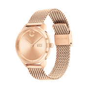 Movado 3600983 Rose Gold Dial Rose Gold Stainless Mesh Bracelet Womens Watch