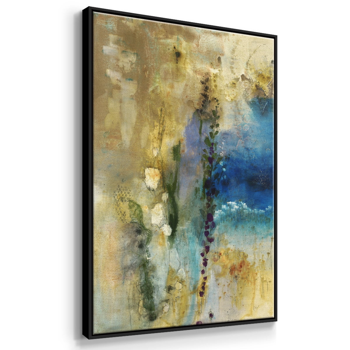 Immerge II Framed Premium Gallery Wrapped Canvas - Ready to Hang - 27 x 41 - Black Floating Frame