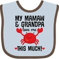 thumbnail image 3 of Inktastic Mamaw and Grandpa Love Me Grandkids Boys or Girls Baby Bib, 3 of 4