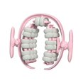 thumbnail image 3 of Rodillo de masaje de 40 ruedas, rodillo para piernas, portátil, de mano, con abrazadera para piernas, práctico para fascia Rosa, 3 of 8