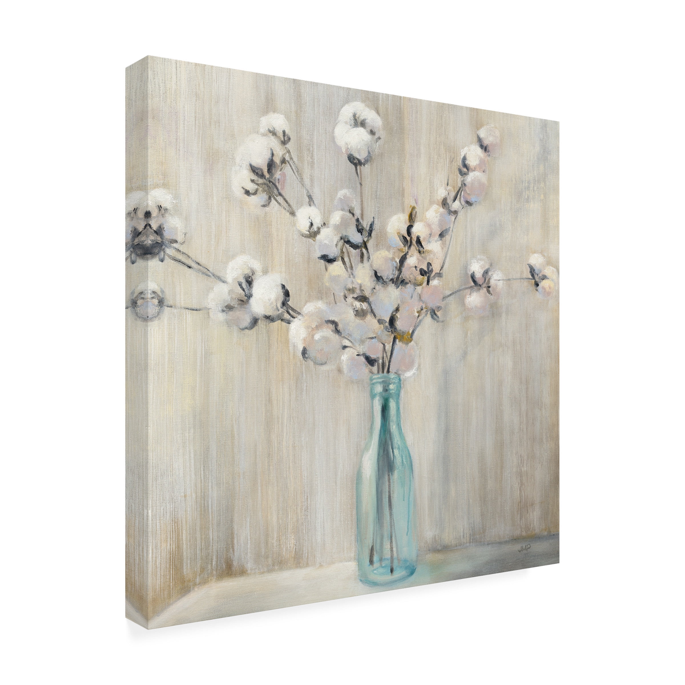 Trademark Fine Art 'Cotton Bouquet in Bottle' Canvas Art by Julia Purinton