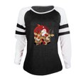 thumbnail image 3 of asdoklhq Clearance Plus Size Christmas Clothing,Women Casual Santa Claus Print Long Sleeve O-neck Christmas Tops Blouse, 3 of 6