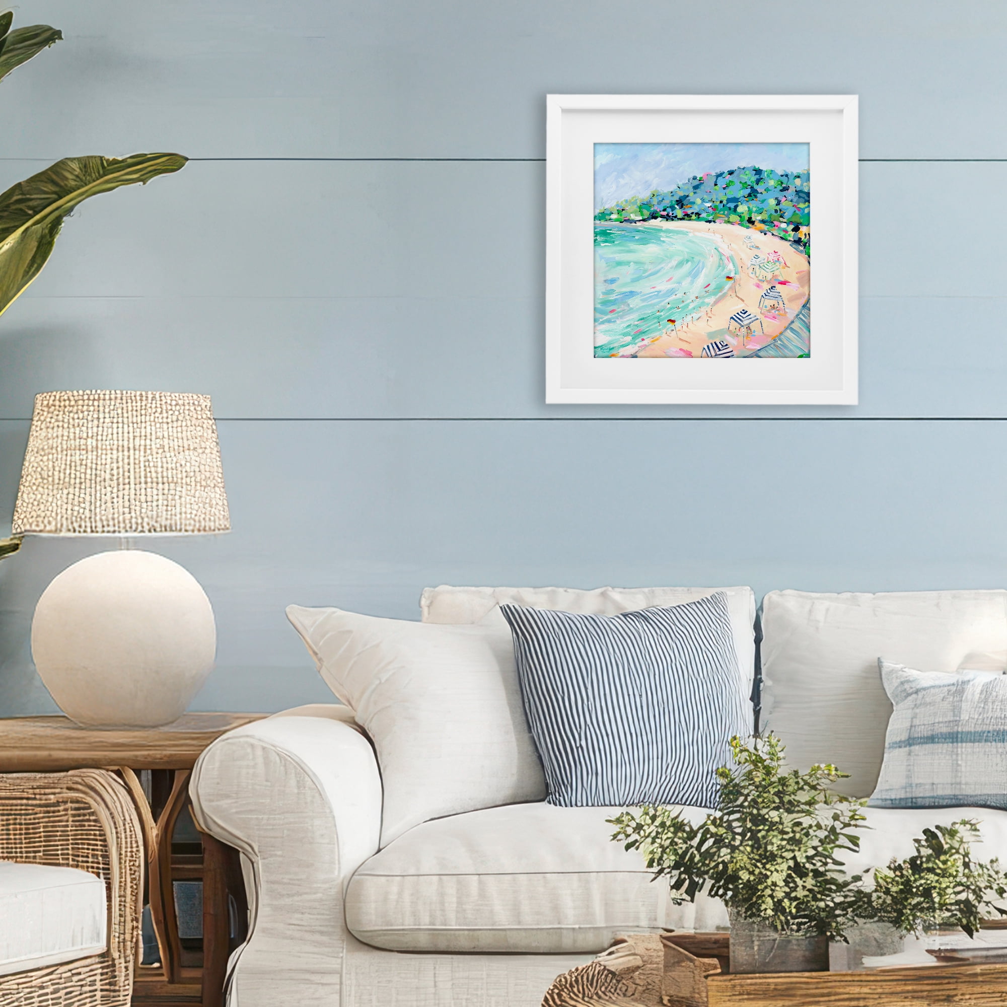 Stupell Industries Good Times Noosa Beach White Framed Print Under Glass, design by Meredith Howse