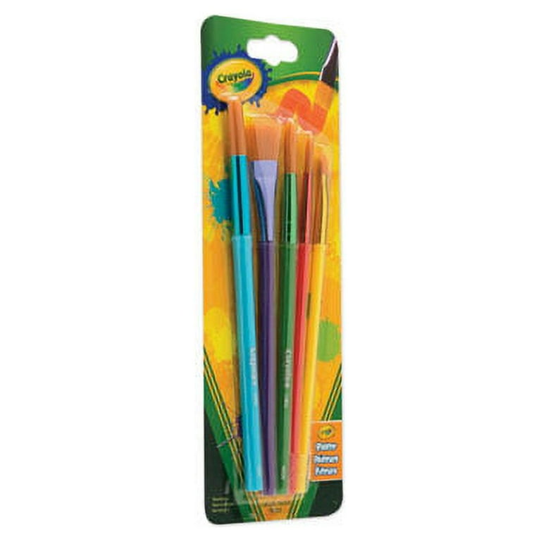 Arts and Craft Brush Set, Assorted Sizes, Natural Hair, Angled, Flat, Round, 5/Set Arts and Craft Brush Set, Assorted Sizes, Natural Hair, Angled, Flat, Round, 5/Set