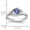 thumbnail image 2 of Primal Gold 14 Karat White Gold 6x4mm Oval Tanzanite and Diamond Ring, 2 of 4