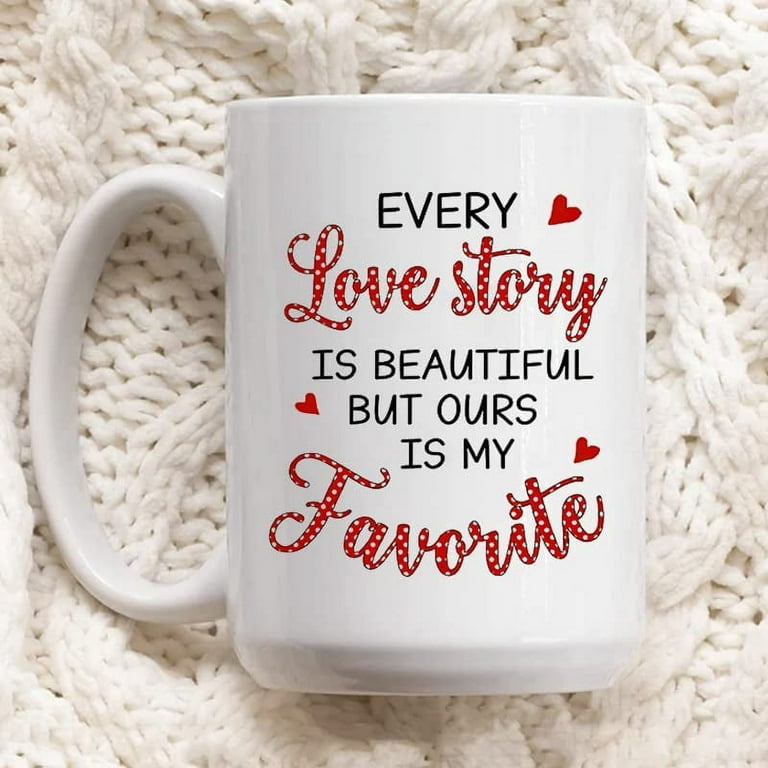 Mr and Mrs, Personalized Heart Shaped Mug Set, Valentine's Day