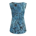 thumbnail image 5 of ClodeEU Women's Floral Print Sleeveless Blouse, Casual U Neck Tank Top for Summer A-Multicolor,Women's Plus L, 5 of 7