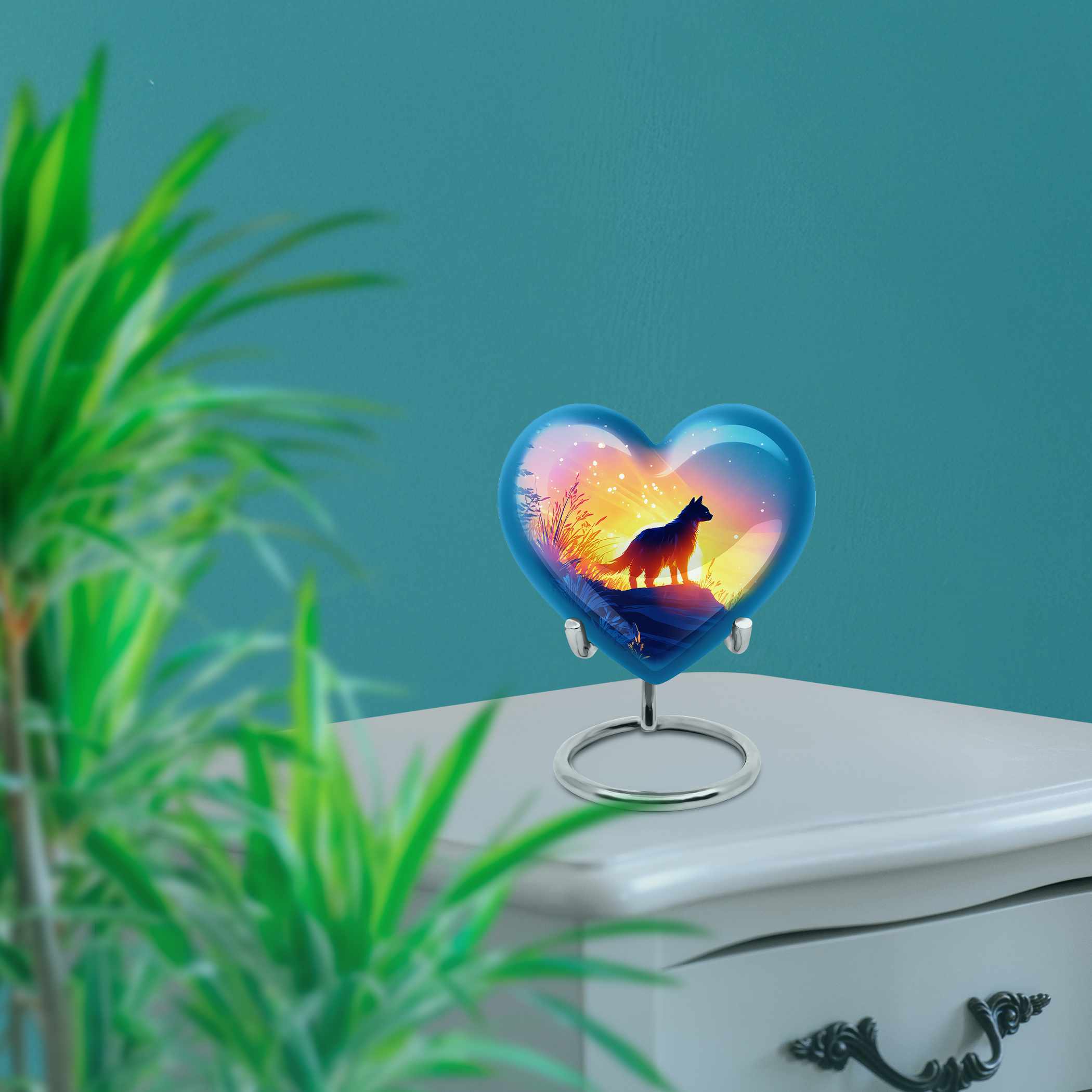 SABURIAL Cat Funeral Urns for Male & Female - Memorial Ashes for Adult - 3 Inch - Pack of 1 - Cremation Burial Urns - Human Remains Urn - Keepsakes Urn for Ashes