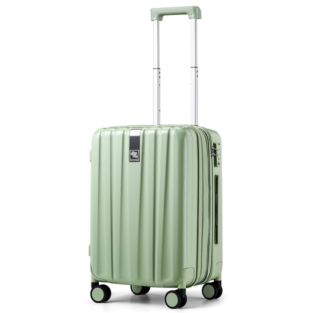 Carcasa rígida de policarbonato ligero Hanke, 20 pulgadas, color verde