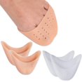 thumbnail image 1 of pares de protectores de dedos, protectores de gel de silicona profesionales, almohadillas para el antepié, para zapatillas de ballet con punta de bola (blanco, uno para, 1 of 5