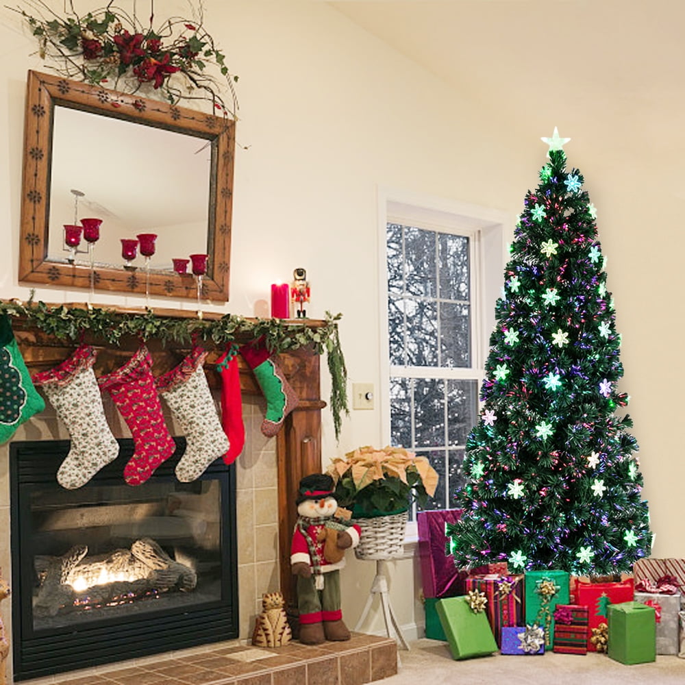 Private Jungle 7ft High Quality Artificial Christmas Tree, Holiday Decoration Christmas Tree with Bracket