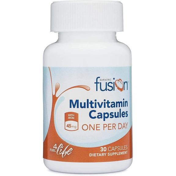 Bariatric Fusion Multivitamin With Iron (One Per Day) | 45 Mg | 30 Servings | 30 Capsules