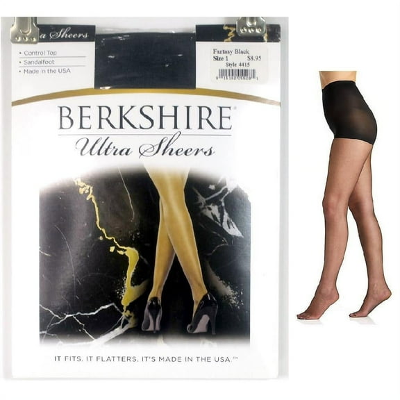 Berkshire Ultra Sheer Pantyhose, FANTASTY BLACK ,size 1 . New with box/tags