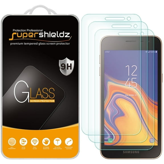 [3-Pack] Supershieldz for Samsung Galaxy J2 Shine Tempered Glass Screen Protector, Anti-Scratch, Anti-Fingerprint, Bubble Free