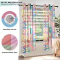 thumbnail image 3 of Yayeee Window Curtains Light Filtering 63"x42" Grommet Panel Pair Home Living Room Decor, Pink Checkered Daisy, 3 of 7