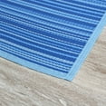 thumbnail image 5 of 8x10 Waterproof, Reversible Plastic Straw Outdoor Rugs for Patios | Also for Camping, RV, Deck, Porch, Balcony, Camp, Patio | Blue, Stripes | Size: 7'11'' x 10'3'', 5 of 10