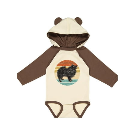 

Inktastic Keeshond Dog Retro Sunset Gift Baby Boy or Baby Girl Long Sleeve Bodysuit