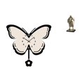 thumbnail image 1 of Reloj De Pared Acrílico Con Forma De Mariposa, Escultura Decorativa Europea Para Oficina, Comedor, Habitación Infantil, Entrada, Sala De Estar Y Hogar., 1 of 8