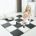 thumbnail image 3 of Klay Non-Toxic Baby Play Mat | Black+White Soft Toddler Playmat | Jigsaw Puzzle PlayMat | 16Pcs Squares Foam Floor Mats for Kids & Babies | EVA Foam Interlocking Tiles for Gym, Nursery, Playroom, 3 of 7