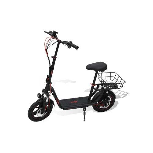 Patín Eléctrico Cruiser 500W 10Ah Piso Plástico con Asiento Estructura Negra