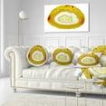 thumbnail image 3 of Designart Yellow Agate with Geological Crystal - Abstract Throw Pillow - 12x20, 3 of 5