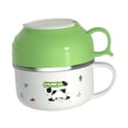 thumbnail image 3 of Fiambrera de acero inoxidable con aislamiento térmico, recipiente hermético para preparar comidas, recipiente portátil para alimentos para el trabajo Verde, 3 of 9
