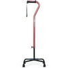 Adjustable Quad Cane for Right or Left Hand Use, Large Base, Rose
