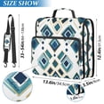 thumbnail image 2 of FORMRS Zipper Binder with Shoulder Strap 2-inch Ring 500 Sheet Capacity File Bag, Green Geometric Pattern, 2 of 5