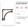 thumbnail image 2 of NACH Half Round Wall Mount Shelf Bracket, Decorative Brackets for Shelving, Heavy Duty Cast Iron, 2 Pack (JS-90-064CP), 2 of 5