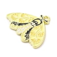 thumbnail image 2 of 30pc Alloy Enamel Pendants Golden Butterfly with Flower Charm Yellow 21x28x1.5mm Hole: 1.6mm, 2 of 3
