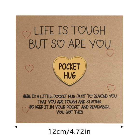 Desktop Decor,POCKET HUG Personalized Pocket Hug Gives Friends Encouragement And Blessings With Mini Wooden Ornaments