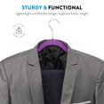 thumbnail image 3 of Zober Velvet Ultra Slim Non Slip Shirt Hangers, 50 Pack, Purple, 3 of 7