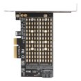 thumbnail image 3 of Btafrte Adaptador M.2 NVME a PCIE M+B Key SSD a PCI-E 3.0 X4 Tarjeta expansión SATA, 3 of 9
