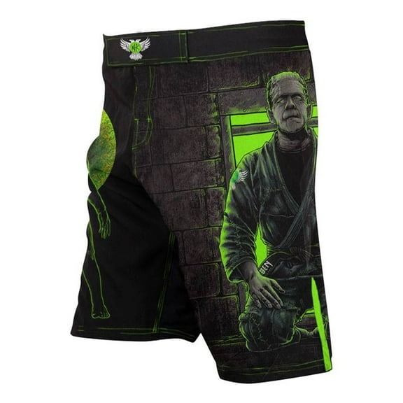 Raven Fightwear Men's BJJ Horror Frankenstein's Monster MMA Shorts Black