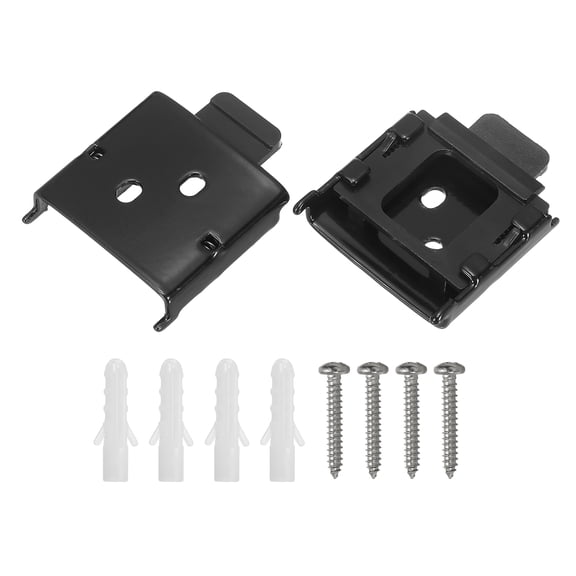 Uxcell 2-Pack Metal Mounting Brackets Roller Blind Buckles, Universal Replacement Brackets for Indoor/Outdoor Roller Shade Vertical Blinds Accessory, Black