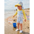 thumbnail image 5 of BemeyourBBs Newborn Baby Boys Girls One Piece Swimsuit with Hat Infant Bathing Suit UPF 50+ Rash Guard Zipper Swimwear Long Sleeve Fishing Duck Printed Summer Beachwear, 5 of 9
