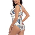 thumbnail image 6 of Daiia Starfish Shell Women's One Piece Swimsuits Personalized One Shoulder Swimwear Asymmetric Ruffle Bathing Suits-Medium, 6 of 8