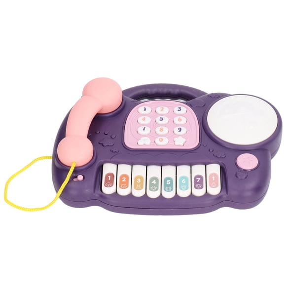 Piano Landline Toy, Exercising Hearing Piano Phone Toy Parent Child Interaction Hand Eye Coordination For Outdoors Purple
