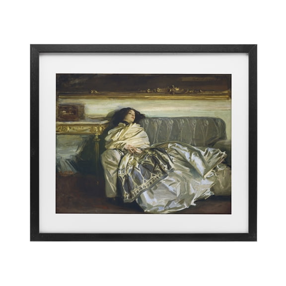 Stupell Industries Victorian Restful Woman Classic Black Framed Print Under Glass, 16 x 13, by Lil' Rue