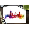 thumbnail image 2 of Portland, Oregon, Skyline Abstract (9x12 Wall Art Print, Home Decor), 2 of 3