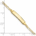 thumbnail image 3 of 10K Yellow Gold Figaro Link Id Bracelet (5.5 X 5) Made In United States 10fig060id-5.5, 3 of 5