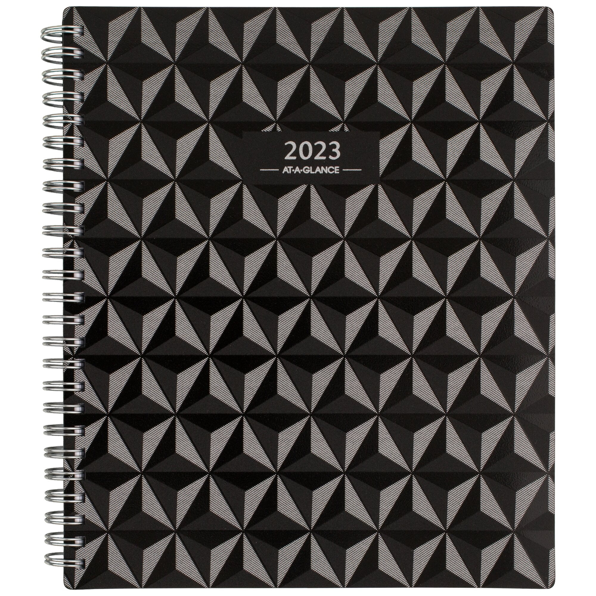 AT-A-GLANCE Elevation 2023 Block Format Weekly Monthly Planner Black Medium 7 x