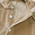 thumbnail image 6 of GYRATEDREAM Kids Velvet Pajamas Toddler Button-Down Solid Long-Sleeve T-Shirt Top + Pants 2PCS Christmas Outfits Sleepwear Clothes for 3M-13Y, 6 of 12